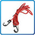 Make Red Elastic Bungee Cord with Black Plastic Hook for Luggage Bag